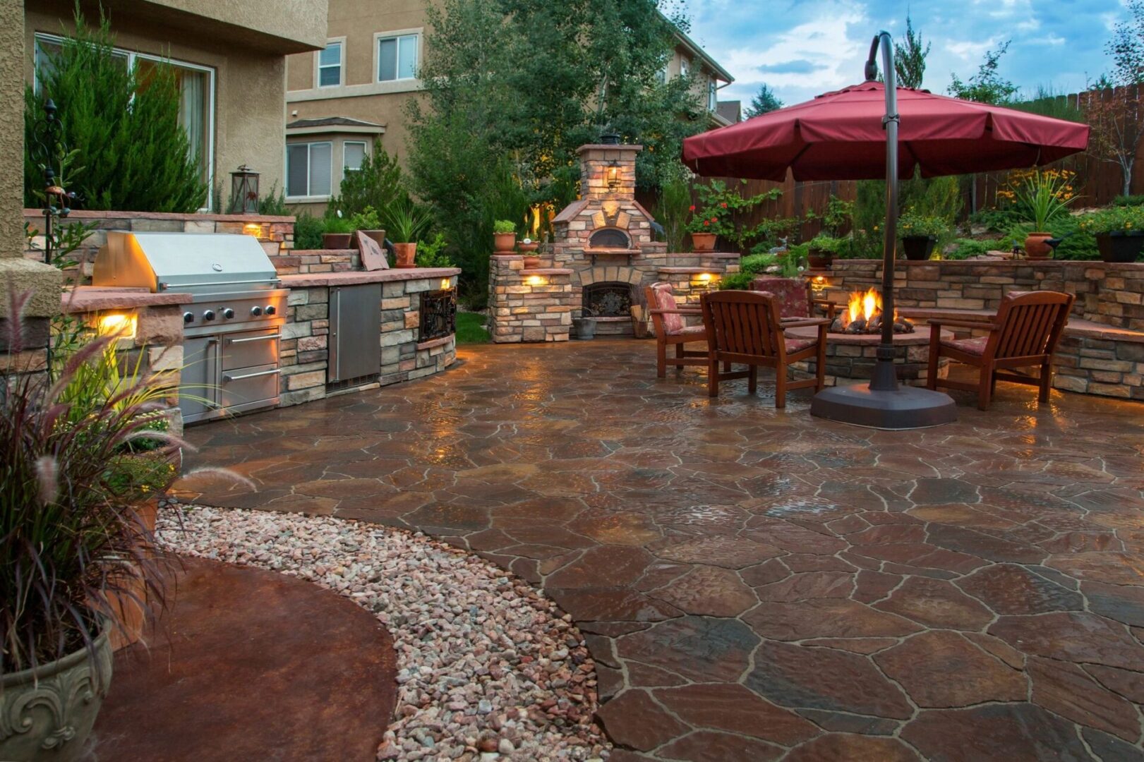 stylish outdoor patio